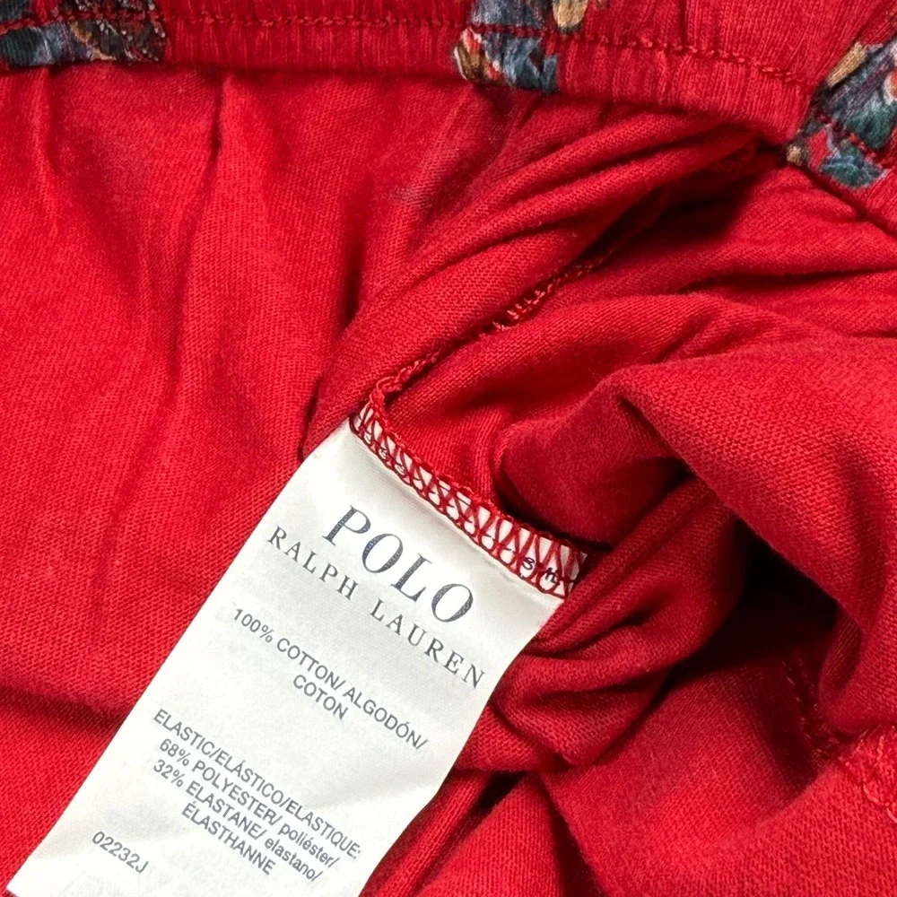 Polo Ralph‎ Lauren Mens Polo Bear Cotton Pajama Pant Size Extra Large XL Red